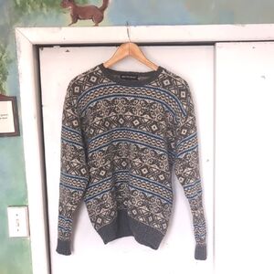 Blue Stripe Pattern Sweater